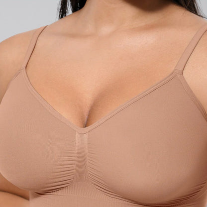 Super Sale V Neck Spaghetti Strap Bodysuit Compression Body Suits Open Crotch Shapewear Slimming Body Shaper Smooth Out Bodysuit