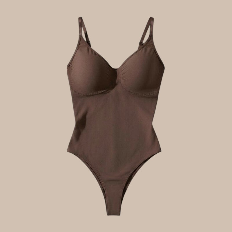 Super Sale V Neck Spaghetti Strap Bodysuit Compression Body Suits Open Crotch Shapewear Slimming Body Shaper Smooth Out Bodysuit