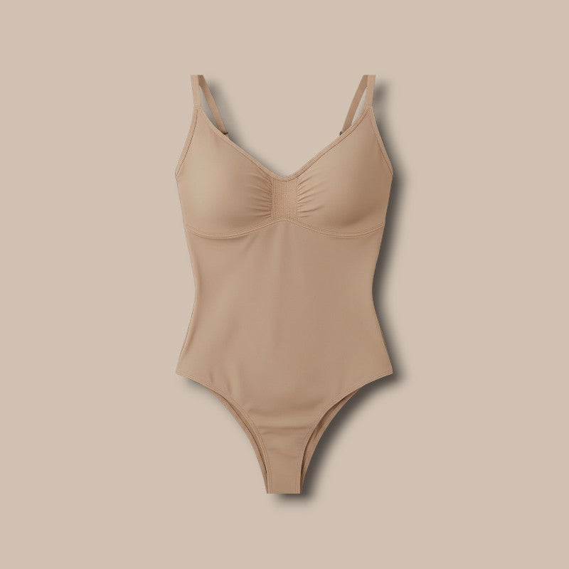 Super Sale V Neck Spaghetti Strap Bodysuit Compression Body Suits Open Crotch Shapewear Slimming Body Shaper Smooth Out Bodysuit